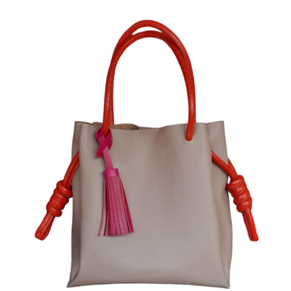 Sofia taupe leather bag for women