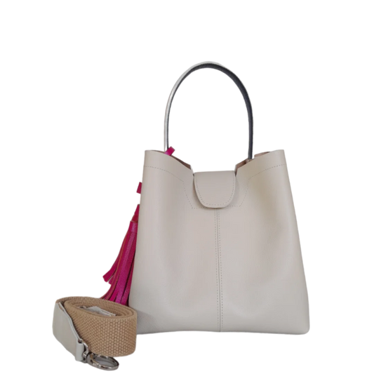 Lucia talc small leather bag for women